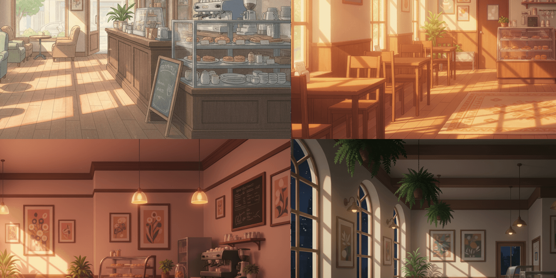 風景(CAFE)イラスト 無料配布】カフェの背景イラスト/横長— copainter ユーザーは商用可