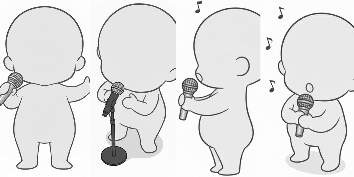 【無料配布】子どもが歌っているポーズ集— copainter ユーザーは商用可・無償で利用可