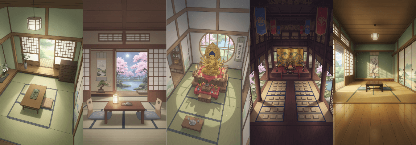 [Free Download] Japanese-Style Room Background Illustration (Vertical / 9:16) — copainter users may use it commercially and free of charge