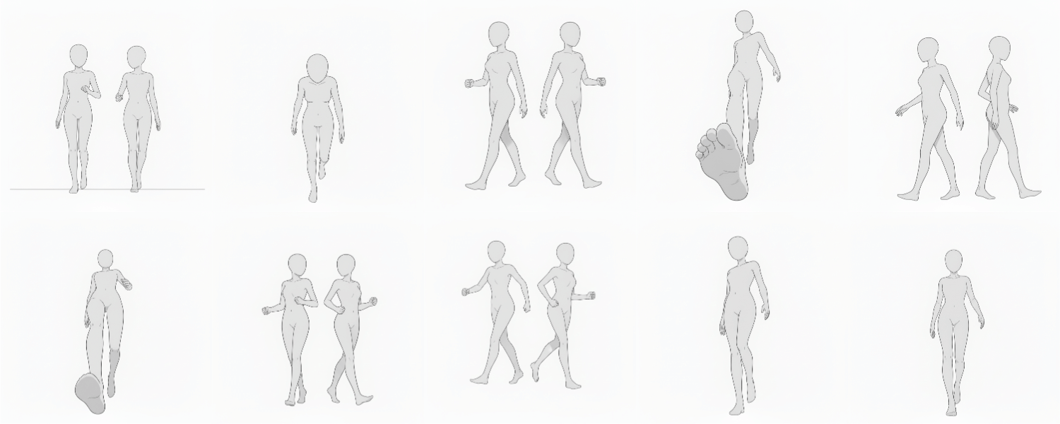 [Free Download] Female Walking Pose Set — Free for Commercial Use by copainter Users