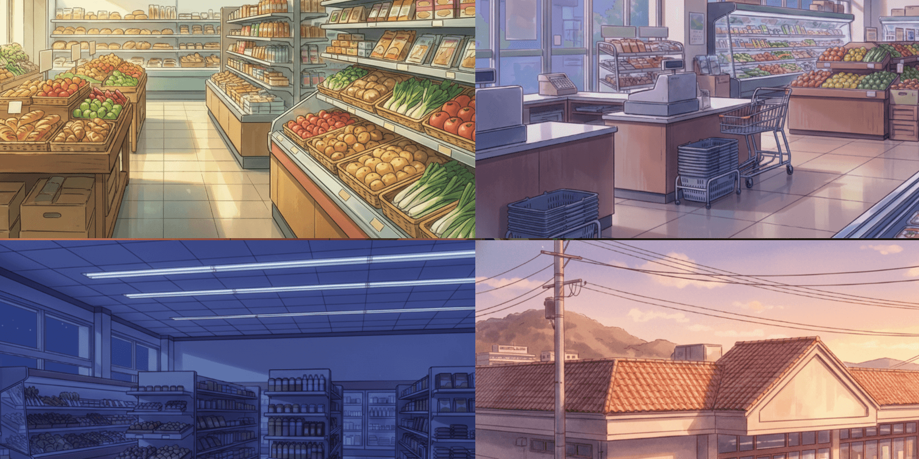 [Free Download] Supermarket Background Illustration (Landscape) — copainter users can use it for commercial projects free of charge