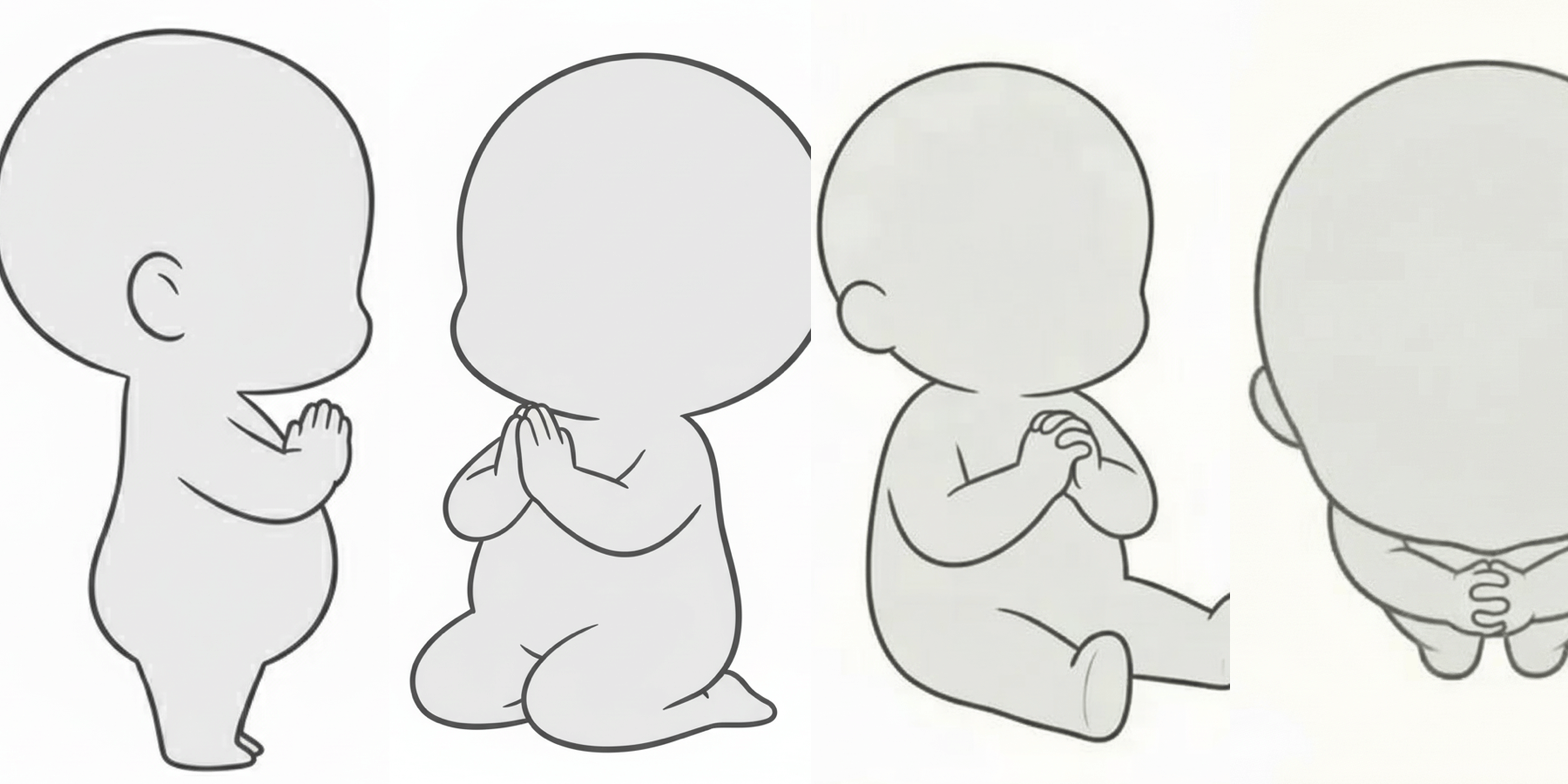 [Free Download] Praying Child Pose Pack — Commercial Use Allowed (Free) for copainter Users