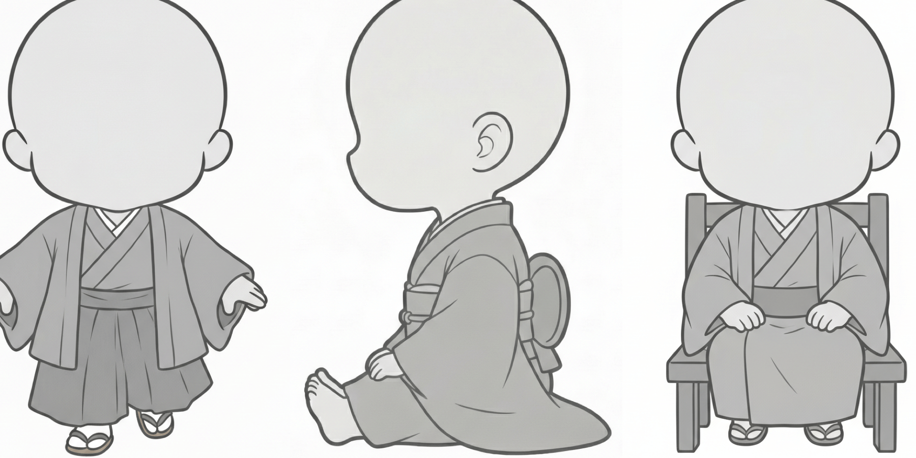 [Free Download] Child in Kimono Pose Pack — Free to Use (Commercial OK) for copainter Users