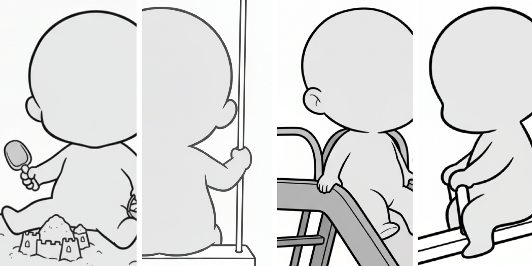 [Free Download] Child Playground Pose Collection — copainter users can use it commercially for free.