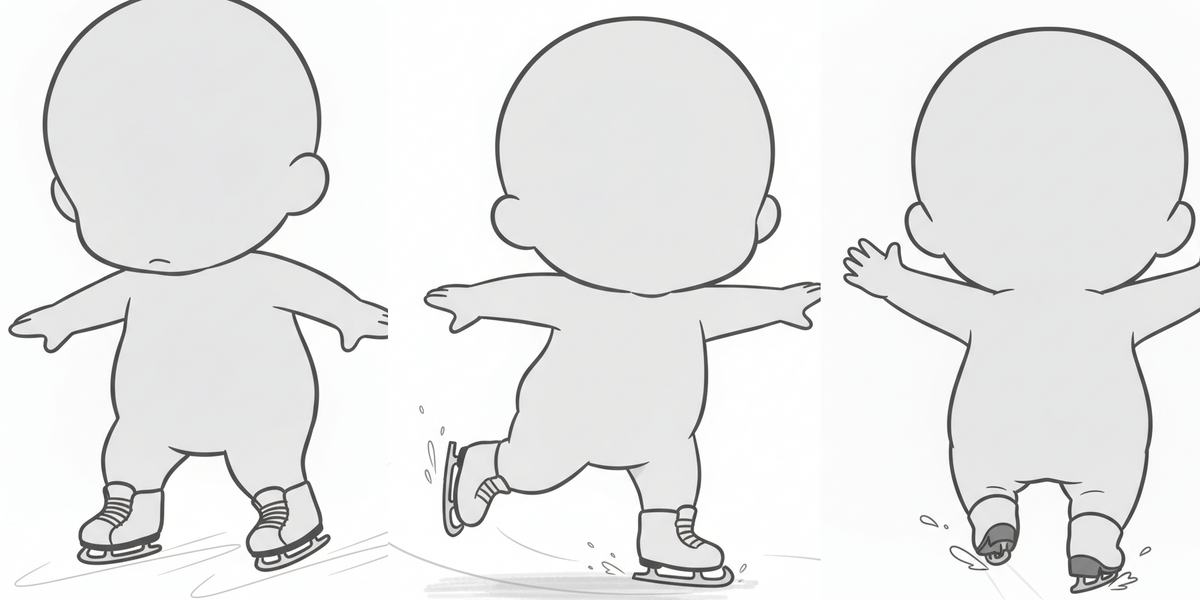 【Free Download】Pose Reference Pack: Kids Skating — Copainter Users: Free to Use, Commercial Use Allowed