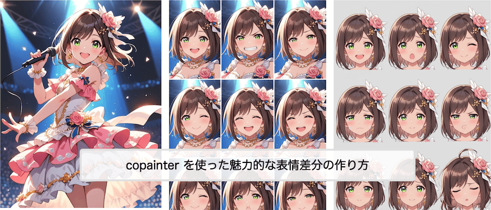 Easily Generate Facial Expression Variations with AI! Streamline Character Design Using copainter’s AI Assistant