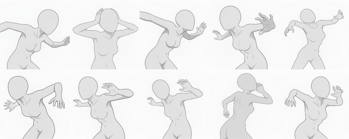 [Free Download] Female Shocked & Frightened Pose Set — Free for Commercial Use by copainter Users