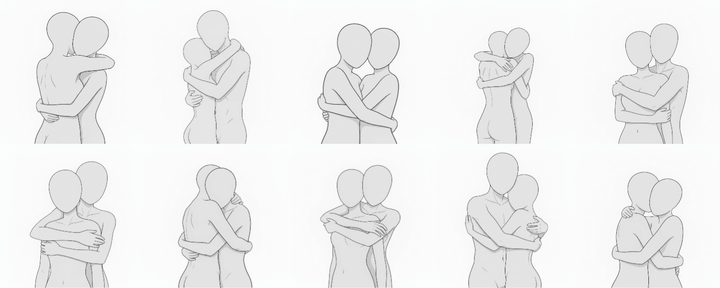 [Free Download] Male & Female Hugging Pose Set — Free for Commercial Use by copainter Users