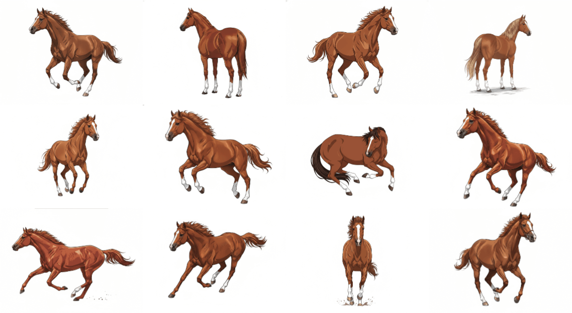 [Free Download] Horse Pose Collection — copainter users may use it commercially and free of charge
