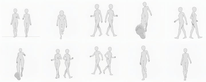 [Free Download] Female Walking Pose Set — Free for Commercial Use by copainter Users