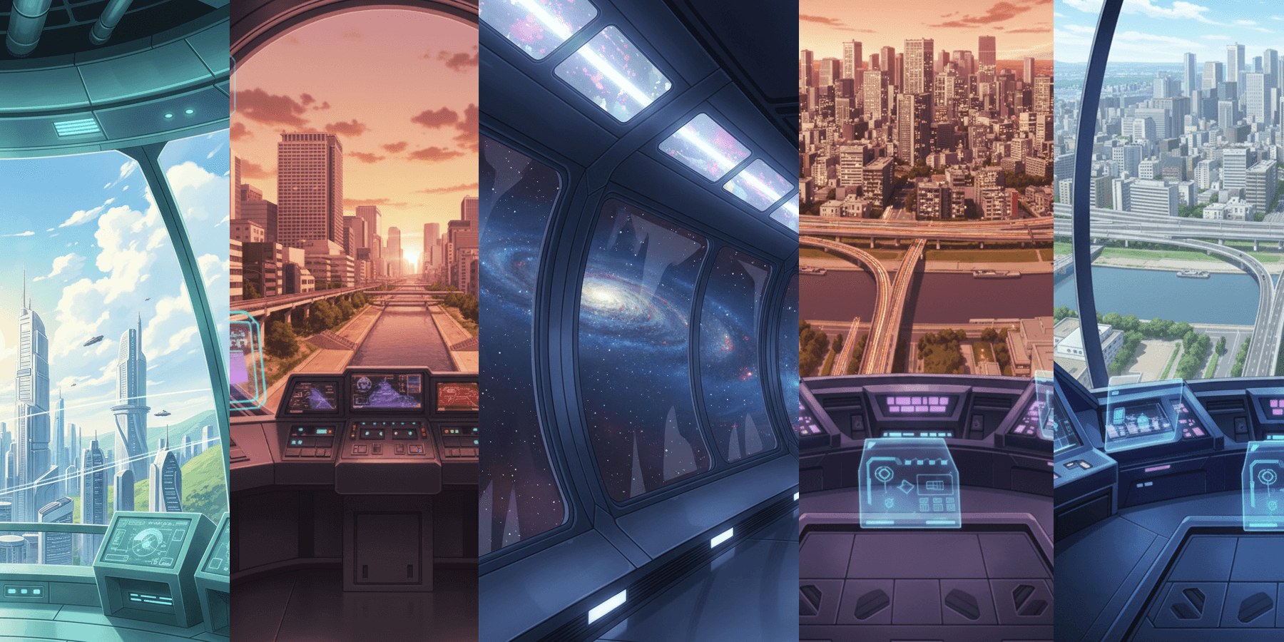 [Free Download] Vertical Background Illustration: Inside a UFO — Free to Use (Commercial OK) for copainter Users
