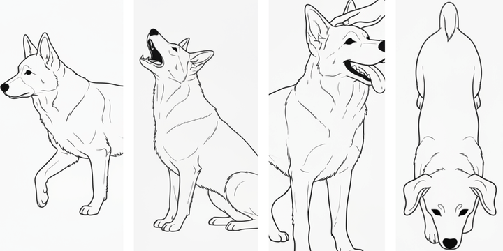 [Free Download] Dog Pose Collection — copainter users can use it commercially for free.