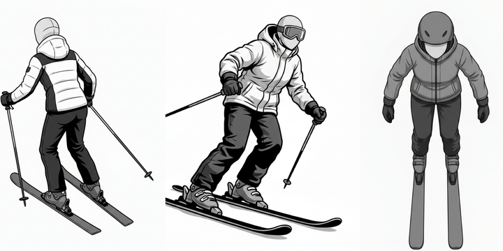 【Free Download】Pose Reference Pack: Women Skiing — Copainter Users: Free to Use, Commercial Use Allowed