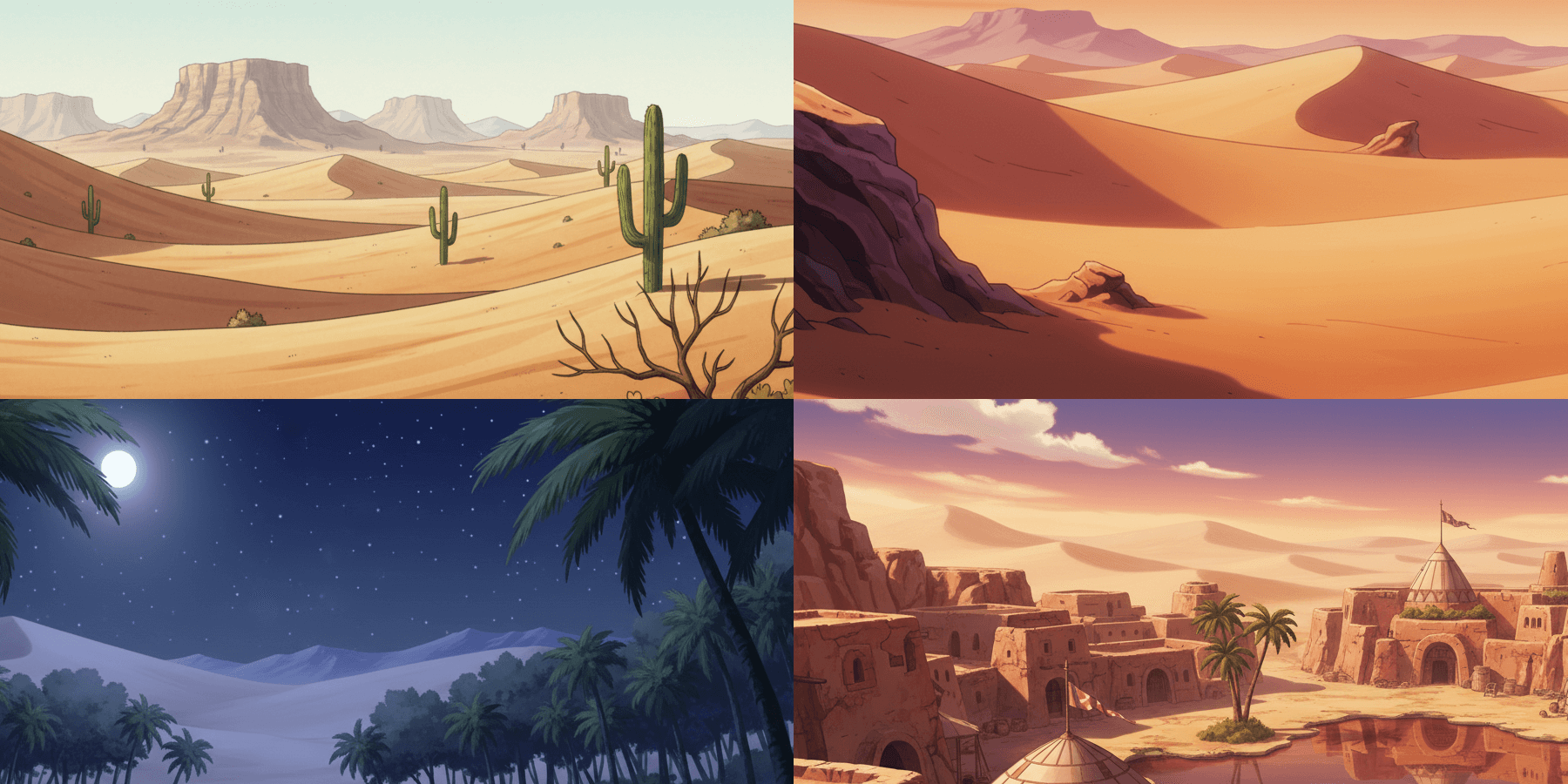 【Free Download】Desert Background Illustration (Wide Format) — Copainter Users: Free to Use, Commercial Use Allowed