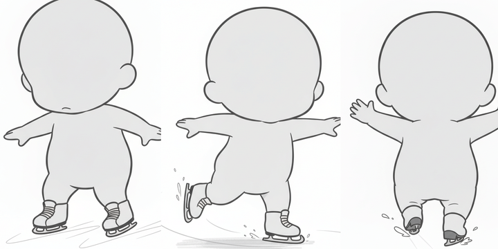 【Free Download】Pose Reference Pack: Kids Skating — Copainter Users: Free to Use, Commercial Use Allowed