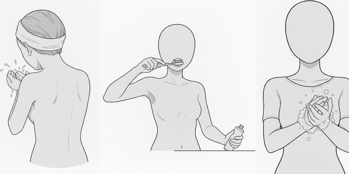 【Free Download】Pose Reference Pack: Women Standing at a Bathroom Sink — Copainter Users: Free to Use, Commercial Use Allowed